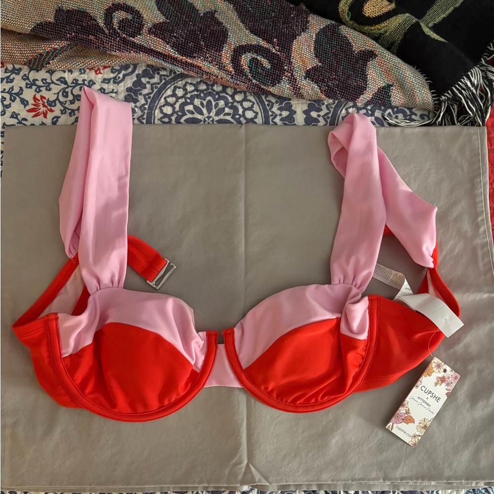 Red and Pink Women's Bikini